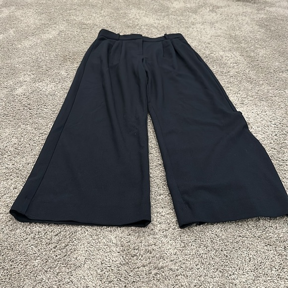 A&F Sloane Tailored Wide Leg Pant (Black/Navy, Size 27/4 Short) - Picture 10 of 12
